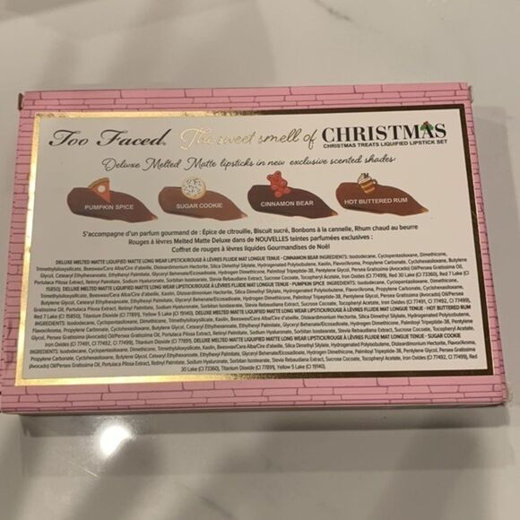 TOO FACED THE SWEET SMELL OF CHRISTMAS TREATS LIQUIFIED LIPSTICK SET - Picture 4 of 9